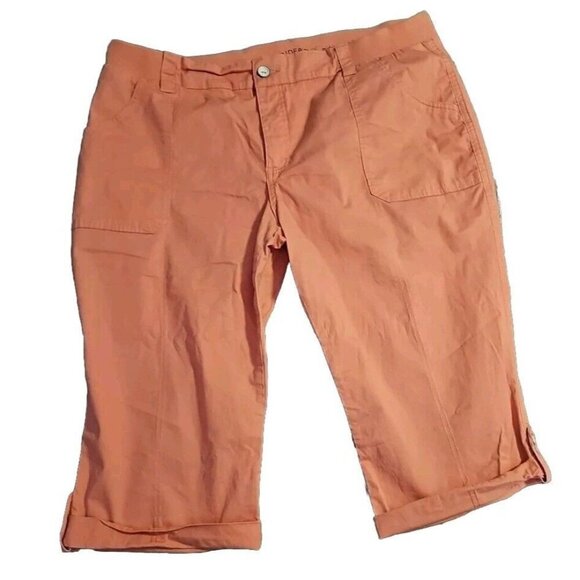 Riders Lee Midrise Peach Capri Plus Size 20 Stretchy Waist - Picture 1 of 13